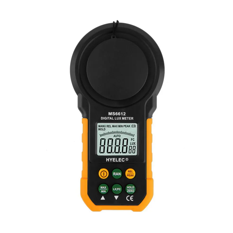 1 шт. Профессиональный MS6612 Цифровой Люксметр 200000 люкс Light Meter Тесты Spectra Авто