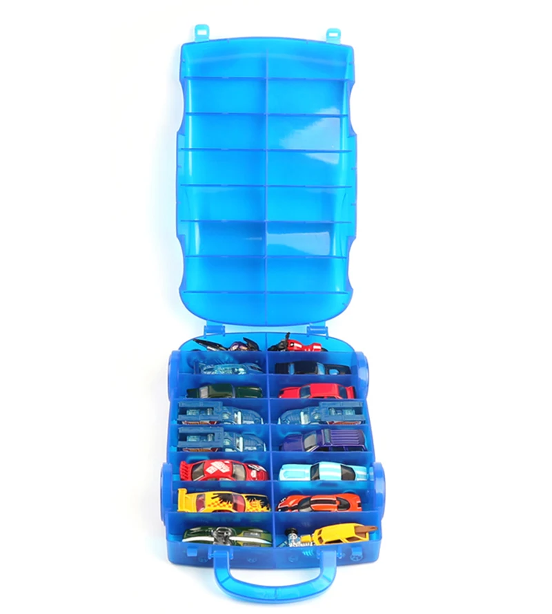 Переносная пластиковая коробка для хранения игрушек Hot Wheels подвижная
