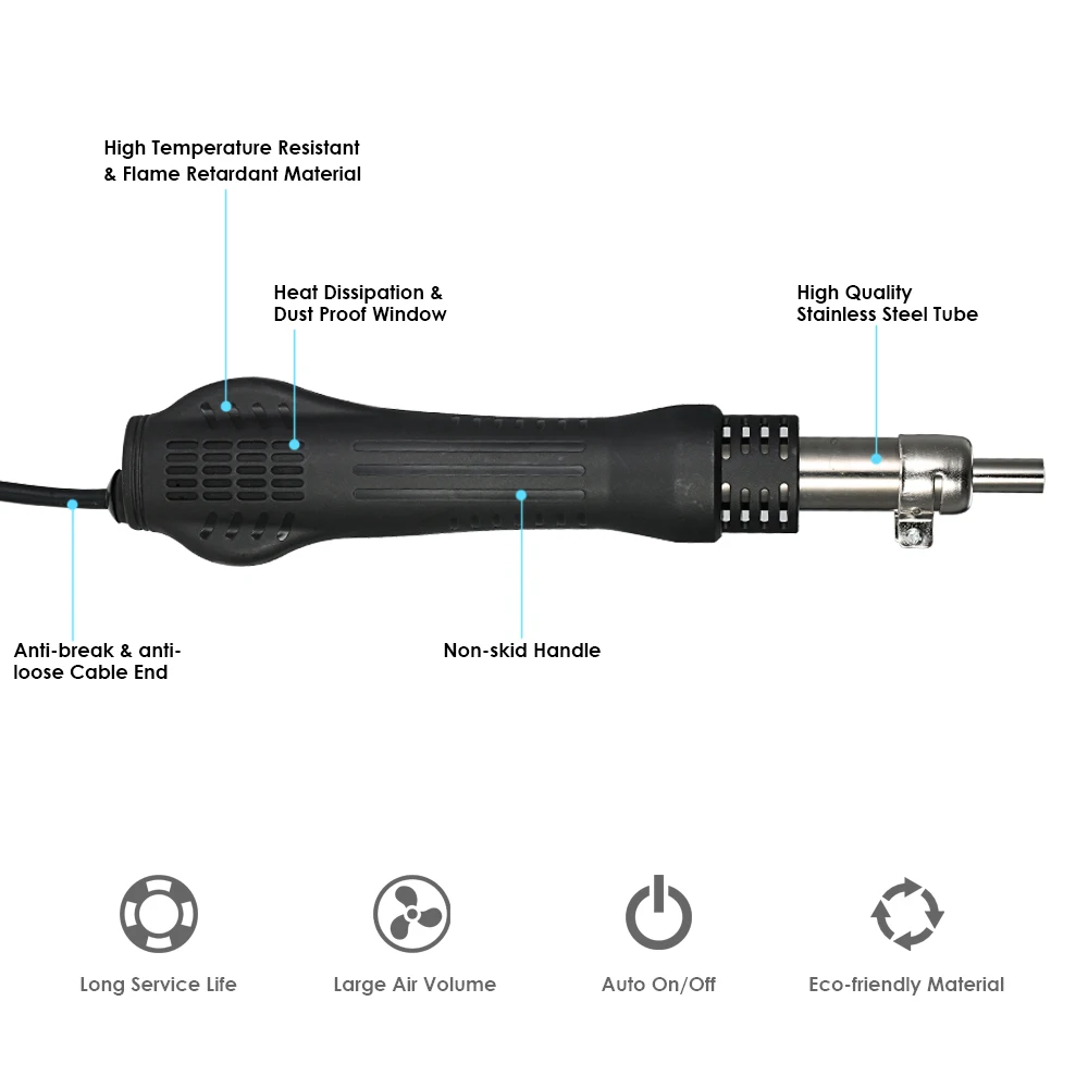 KKmoon 858D 700W Soldering Station LED Digital Solder Iron BGA Rework Hot Air Gun Welding Tool Kit | Инструменты