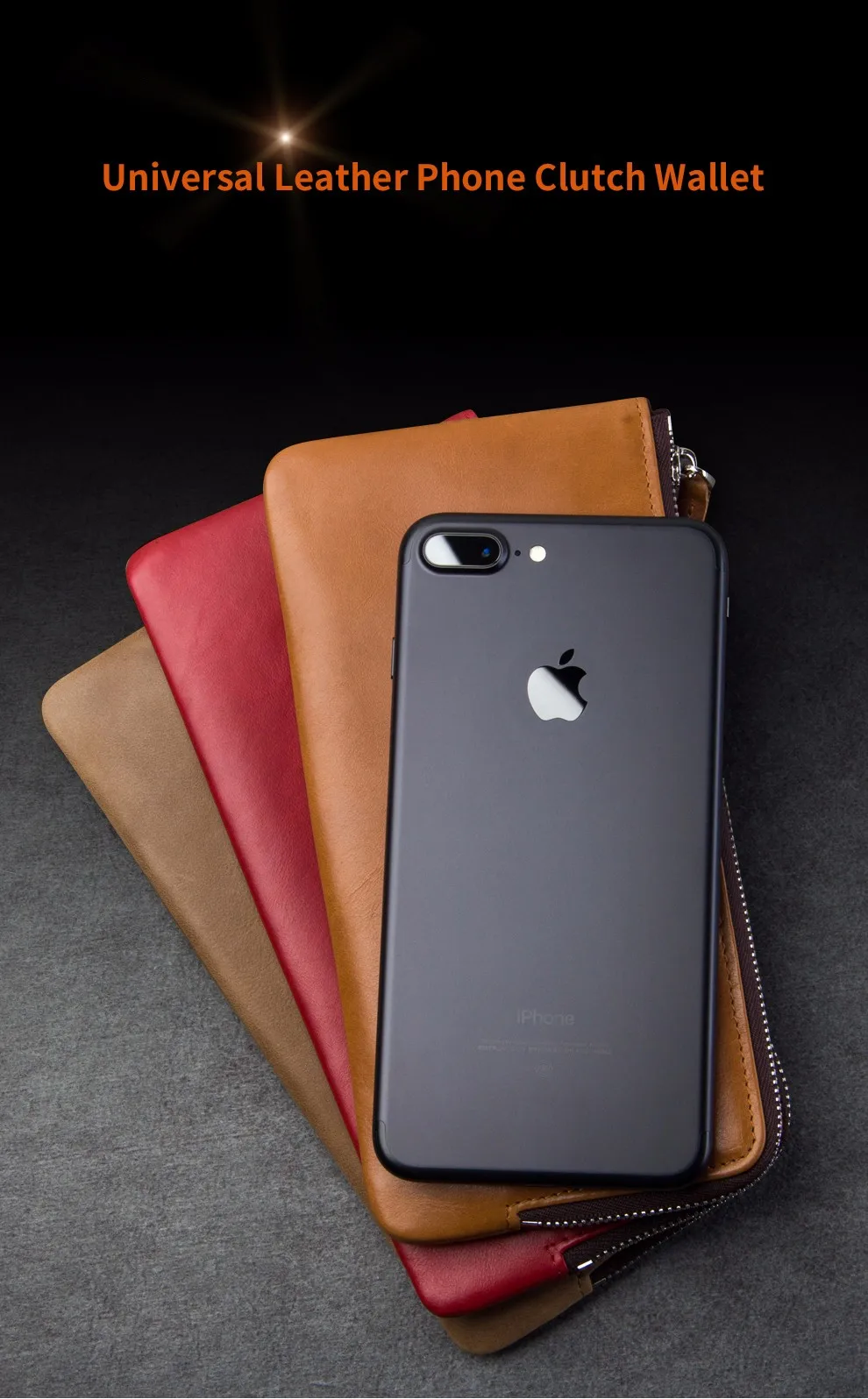 QIALINO Чехол-кошелек для iphone 7 и iphone 7 plus ручной работы из натуральной кожи чехол для iphone 7 слоты для карт 4,7/5,5 дюймов