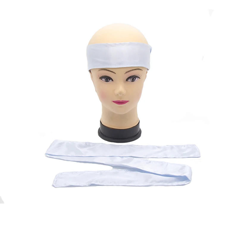 Бесцветный атласный шарф 10 шт. необработанные повязки на голову для наращивания