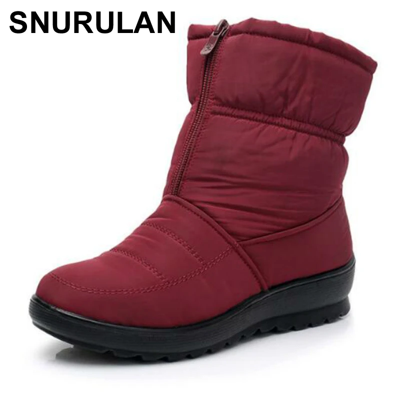 SNURULANPromotion женские зимние ботинки на платформе танкетке Модные слипоны