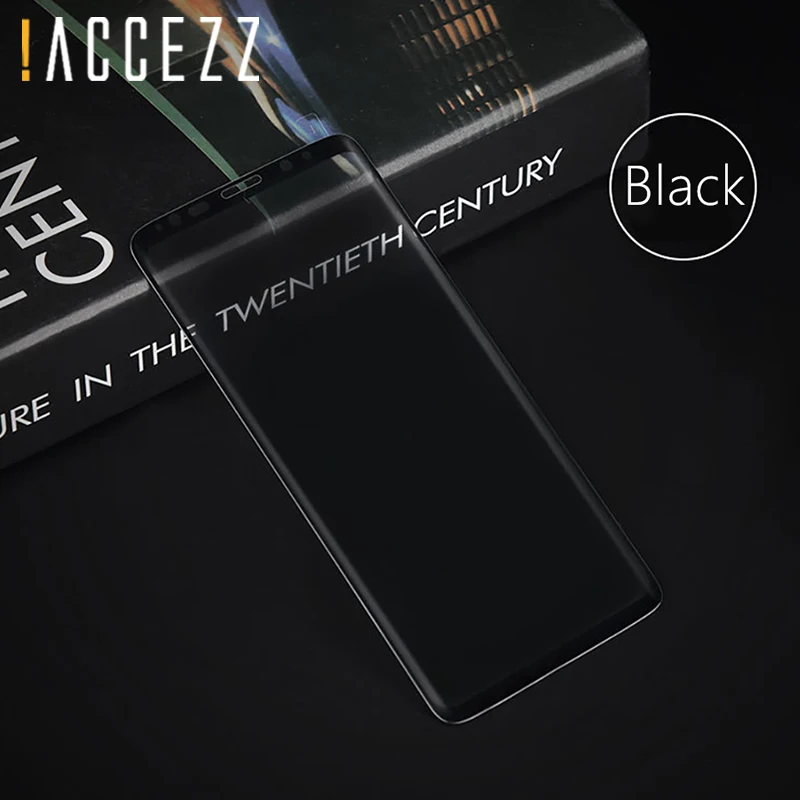! Защитное стекло ACCEZZ HD изогнутое против отпечатков пальцев закаленное для Samsung S8