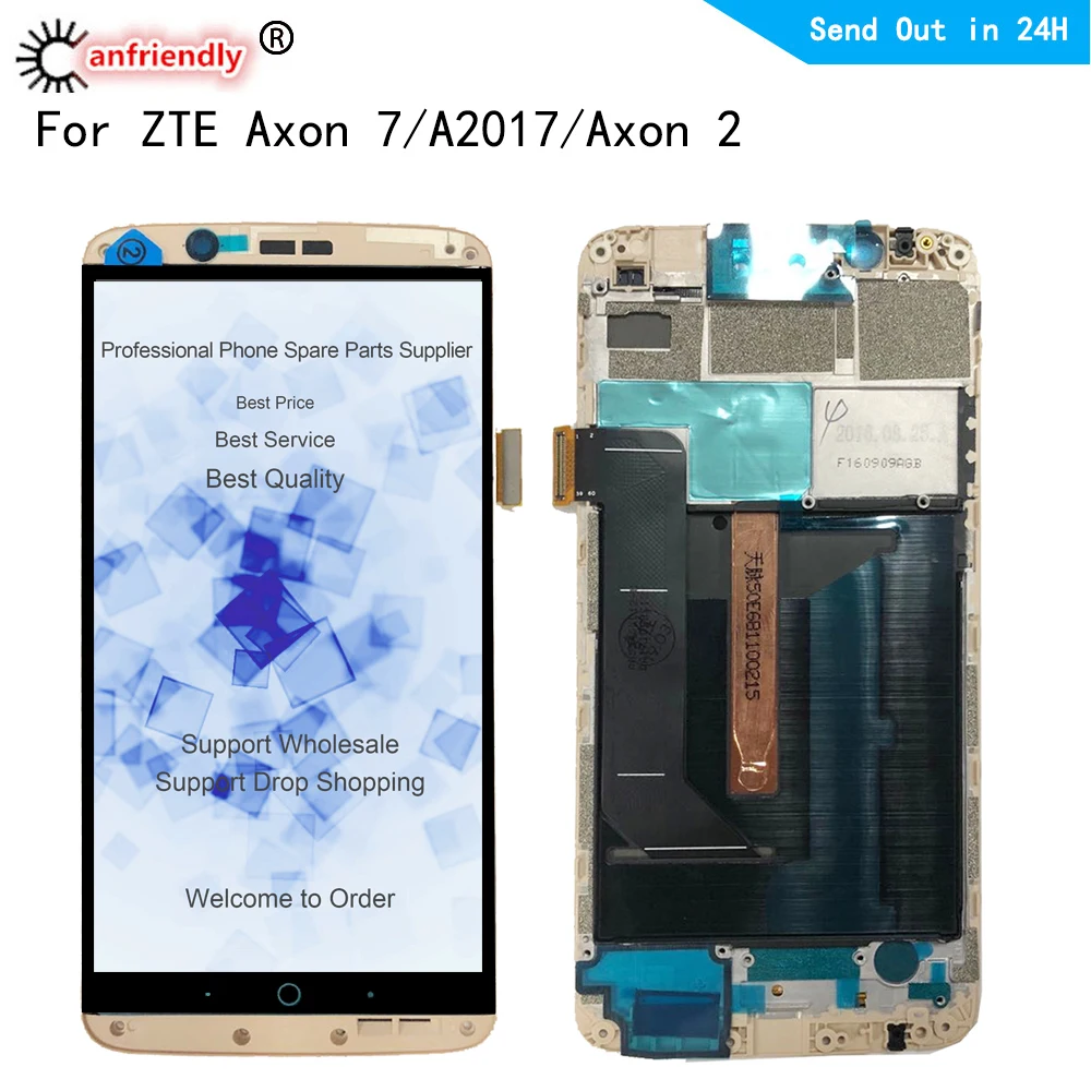 5 &quotдля ZTE Axon 7 A2017 A2017U A2017G Axon7 ЖК дисплей + сенсорный экран планшета с рамки сборки