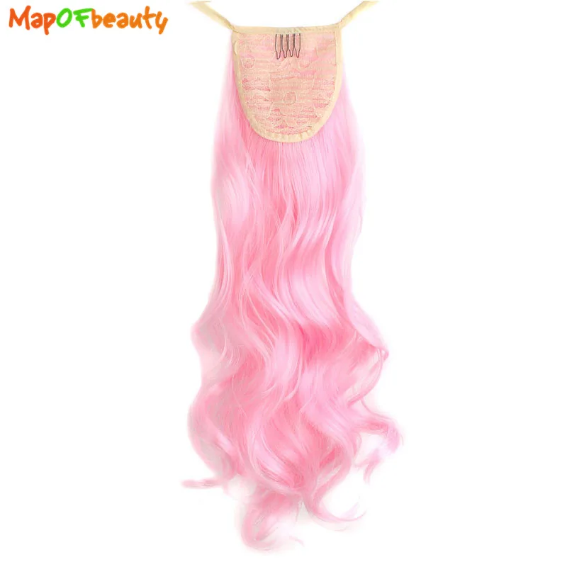 MapofBeauty 20 &quotзажим для наращивания волос шнурок хвостик поддельные женщин
