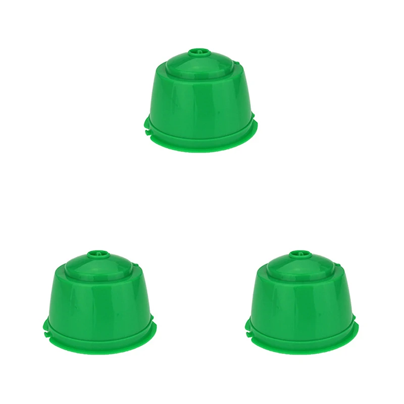 Green 3 шт./лот, многоразовые капсулы, 304 пластик, многоразовый фильтр для Dolcegusto, Кофеварка, кофейная капсула, капельница, кофейные инструменты - Цвет: Green