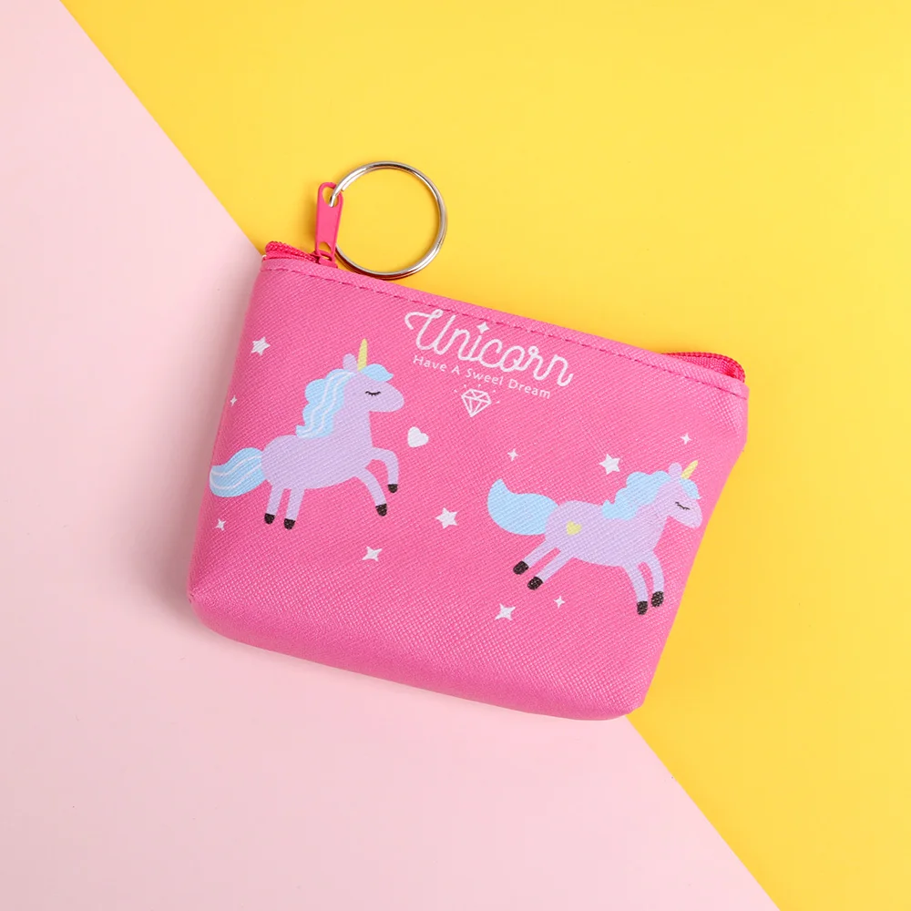 Милые детские кошельки для девочек, держатель для монет, Kawaii, животные, единорог, женские Мини кошельки для мелочи, сумка для монет, Детская сумочка на молнии, подарок