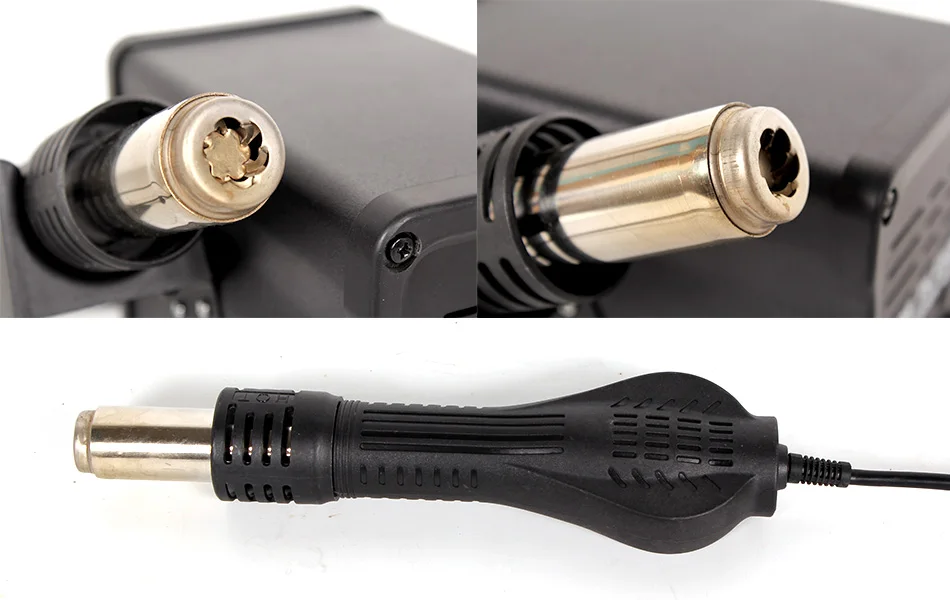EU/US Plug 700 Вт BGA паяльная станция горячего воздуха, 858D Plus паяльная станция, промышленный фен для волос Тепловая пушка с 3 воздушными насадками