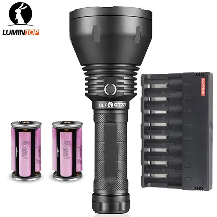 GT70 Battery Charger Люминесцентный GT70 светодиодный ручной фонарик King of Метатель 12В Cree XHP70.2 Макс 7500 люмен луч расстоянии 1400 м фонарь прожектор - Испускаемый цвет: GT70 Battery Charger