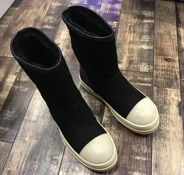 Хит продаж эластичные кожаные чулки ботфорты черные сапоги без шнуровки с