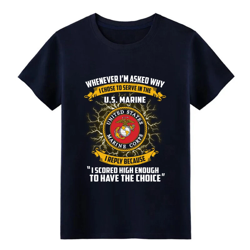 Мужская футболка с надписью I chose to serve in the U.S Marine хлопковая S-XXXL по индивидуальному