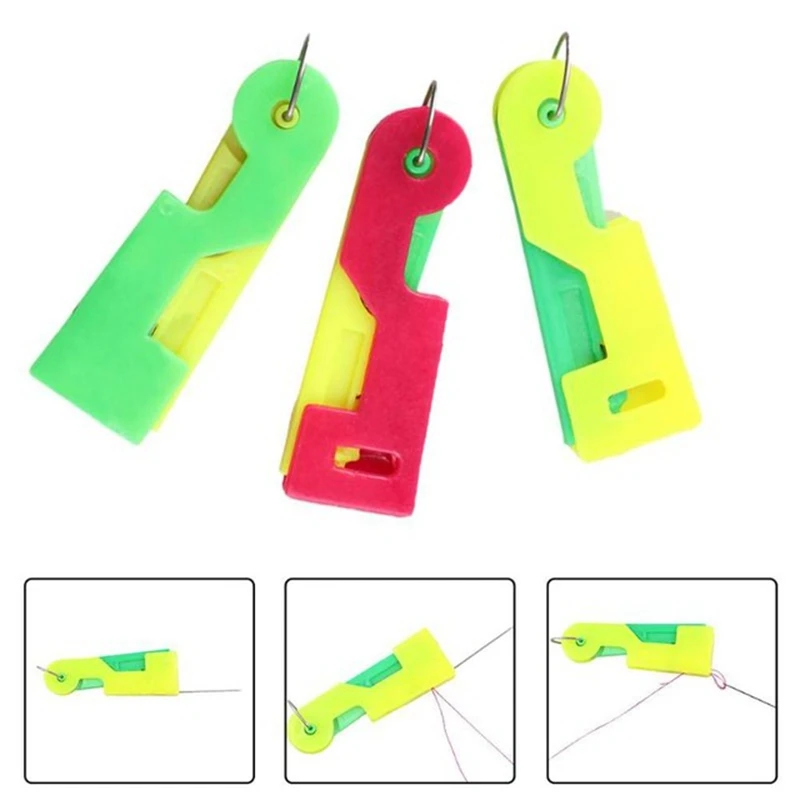 Пластиковый случайного цвета Автоматическая Игла Threader Швейные машины полезное руководство для пожилых