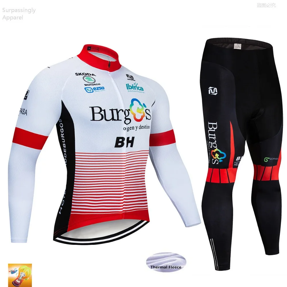 BH Pro Team зима 2018 трикотаж 16D колодки велосипед брюки комплект мужские Ropa Ciclismo