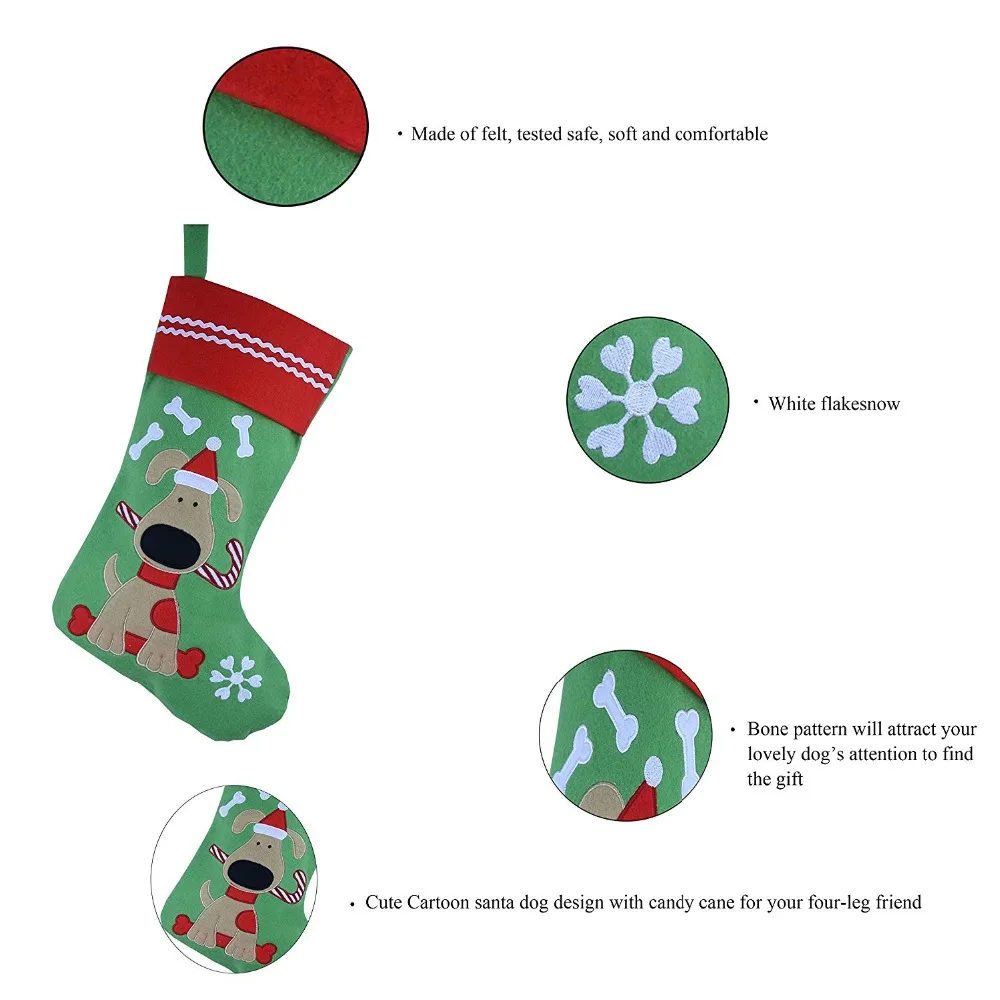 Бесплатная доставка 2 шт./лот милые рождественские чулки с вышитыми домашними