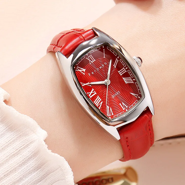 Женские часы Reloj Mujer простые кожаные водонепроницаемые кварцевые женские часы Роскошные брендовые квадратные часы Saat dw стиль