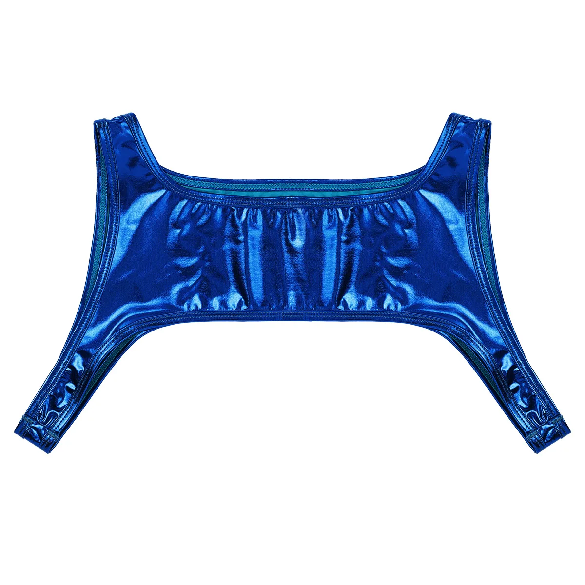 ChicTry блестящие металлические плечо без рукавов нагрудные ремни обвязки для