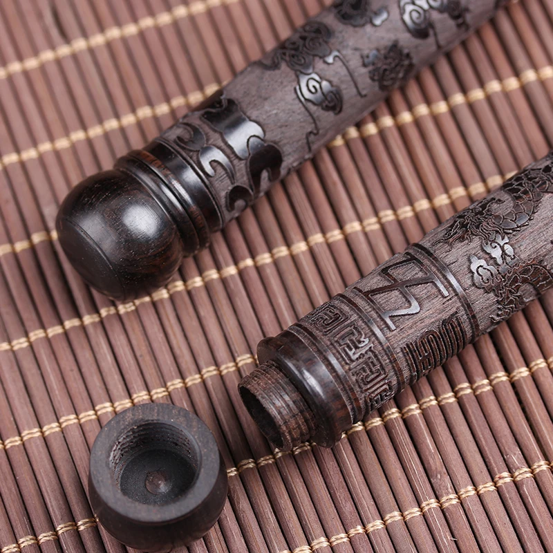 Китайский стиль ручной работы скульптура винтажный узор черное дерево