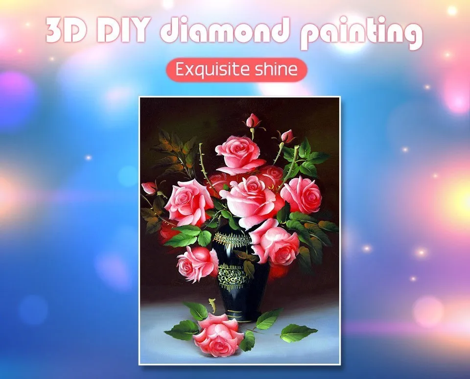 HUACAN 5D алмазная Вышивка Полный дисплей роза DIY алмазная живопись цветок полный квадратный вышивка крестиком Мозаика рукоделие Декор для дома