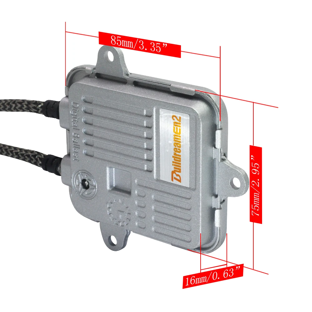 Buildreamen2 55 Вт AC HID ксеноновый цифровой балласт блок зажигания с сигнальной лампой