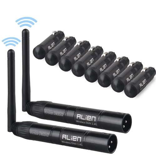 ALIEN 2,4G ISM беспроводной DMX 512 Dfi контроллер приемник XLR передатчик для дискотеки DJ вечерние бар сценический PAR движущаяся головка лазерный светильник - Цвет: 2T8R
