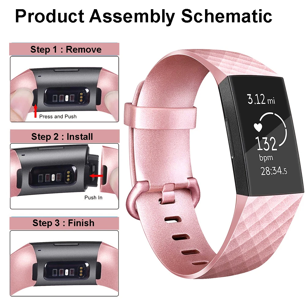 Baaletc для зарядки бит 3 ремешка аксессуары браслета Fitbit Charge маленький