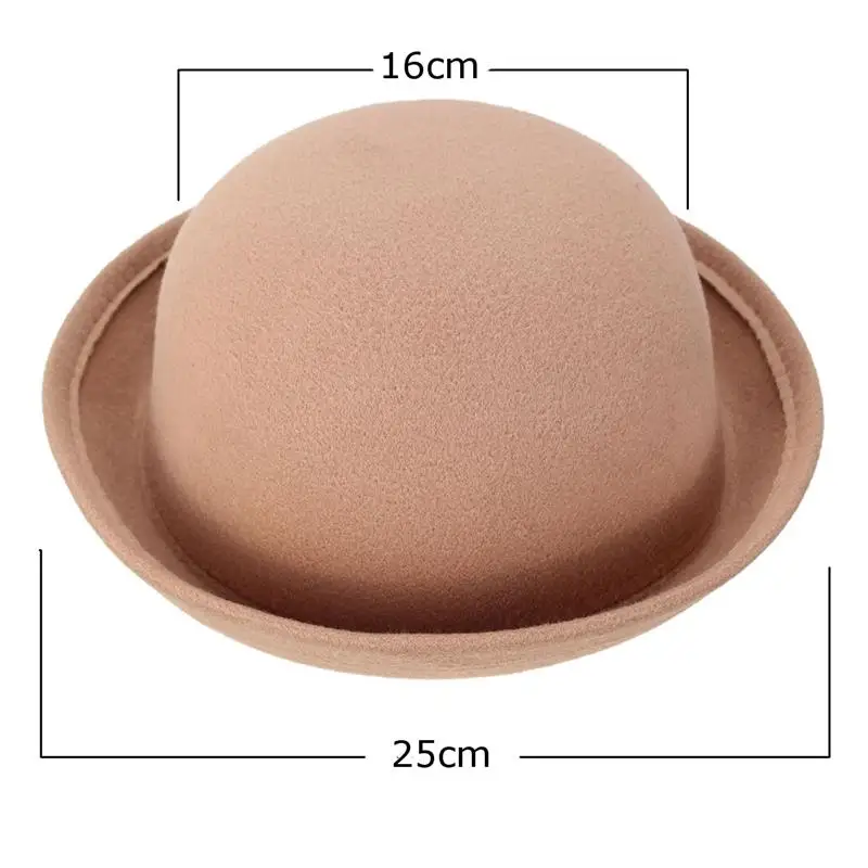 Мягкая фетровая шляпа для девочек винтажная Боулер Дерби 9 цветов в наличии 20 |