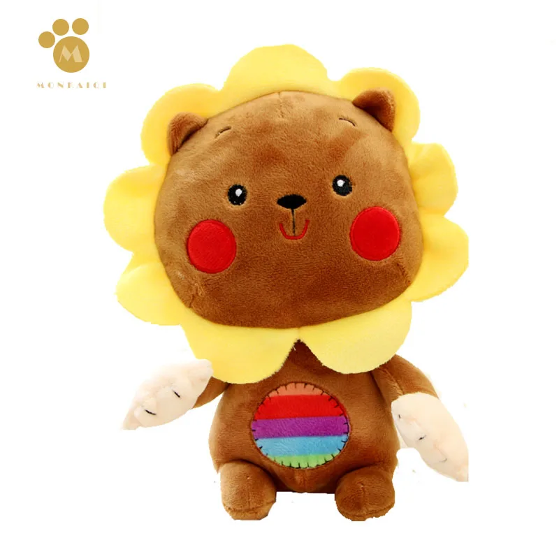 25 см мини милый мультфильм лев разноцветные плюшевые игрушки животные мягкие