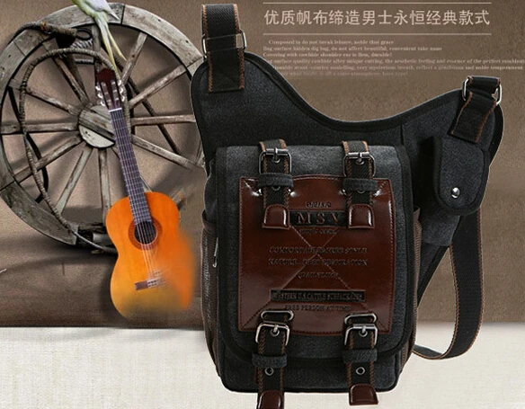 Новая Европейская и американская модная холщовая мужская сумка мессенджер через