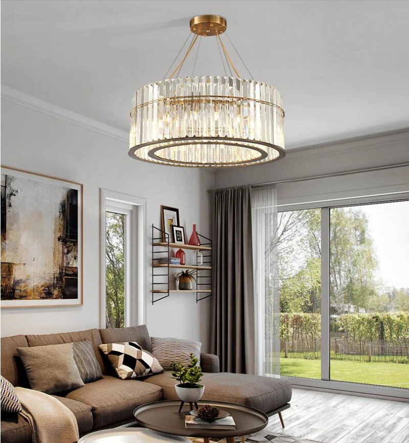 Современная хрустальная люстра золотого цвета дизайнерская индивидуальная