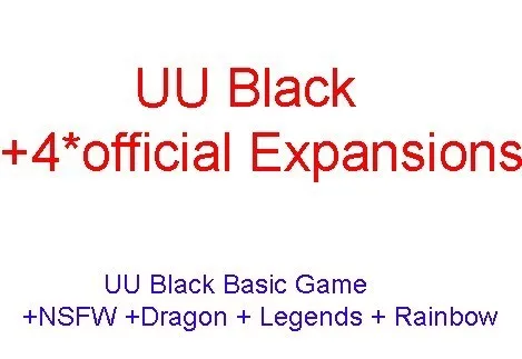 Black and 4packs Лучшее качество UU настольная игра единороги карточная игра на английском языке - Цвет: Black and 4packs