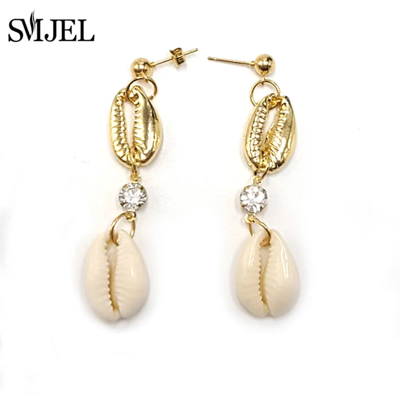 SMJEL новый дизайн Морская ракушка искусственная металлическая Геометрическая