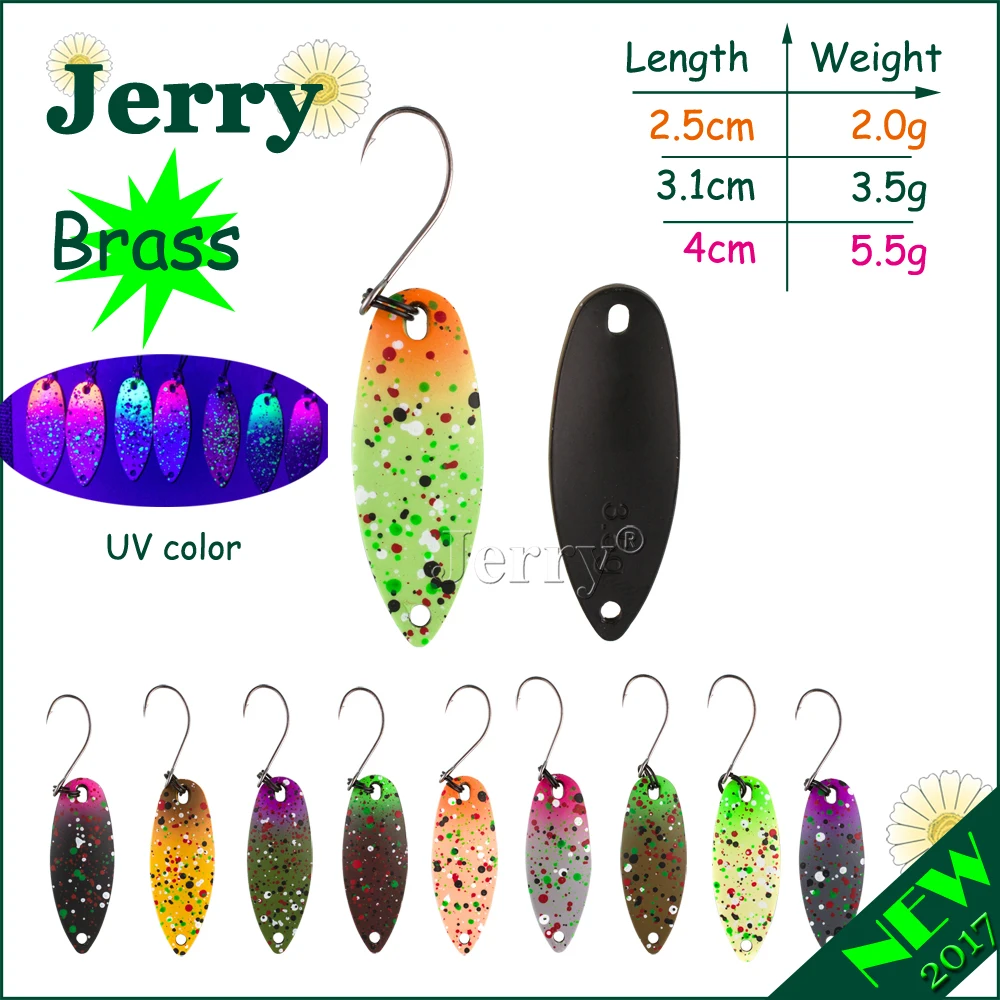 Jerry 1 шт. латунные Форелевые блесны матовые цвета Высококачественная рыболовная