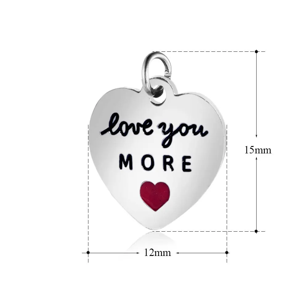 5 шт./лот, подвески из нержавеющей стали 316L Love you more Mama, Подвески для изготовления ювелирных изделий, браслет, аксессуары ручной работы - Окраска металла: T512S