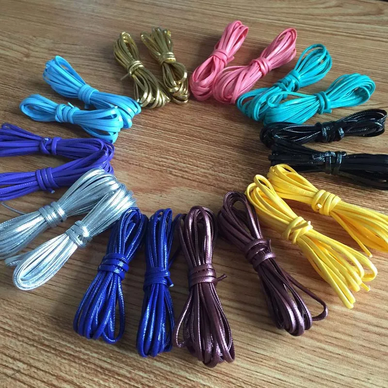 10 доступных цветов 1 6 метра 3 мм плоская веревка из искусственной кожи DIY