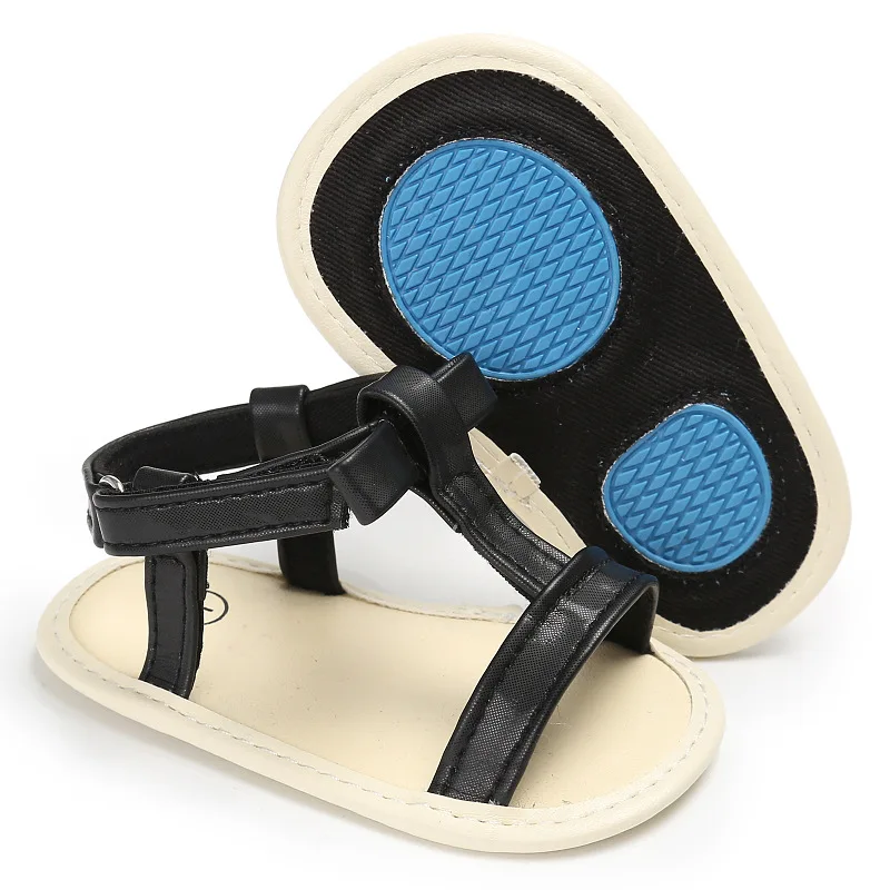 Простая летняя обувь для новорожденных девочек первых шагов с мягкой резиновой