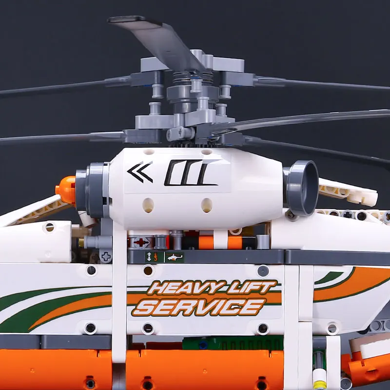 Technic серии моторизованные тяжелые подъемные блоки для сборки вертолета