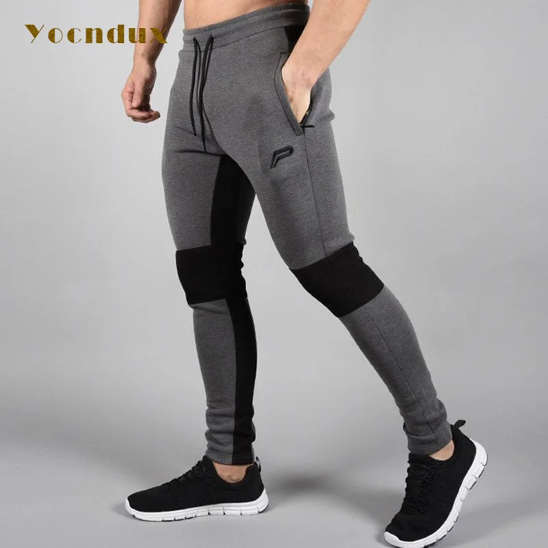 Dark gray Новое поступление мужские спортивные брюки для фитнеса на осень и зиму тренировочные спортивные мужские брюки для бега - Цвет: Dark gray