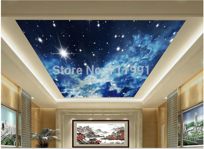 Обои на заказ со звездами и Вселенной для подвесного потолка спальни гостиной