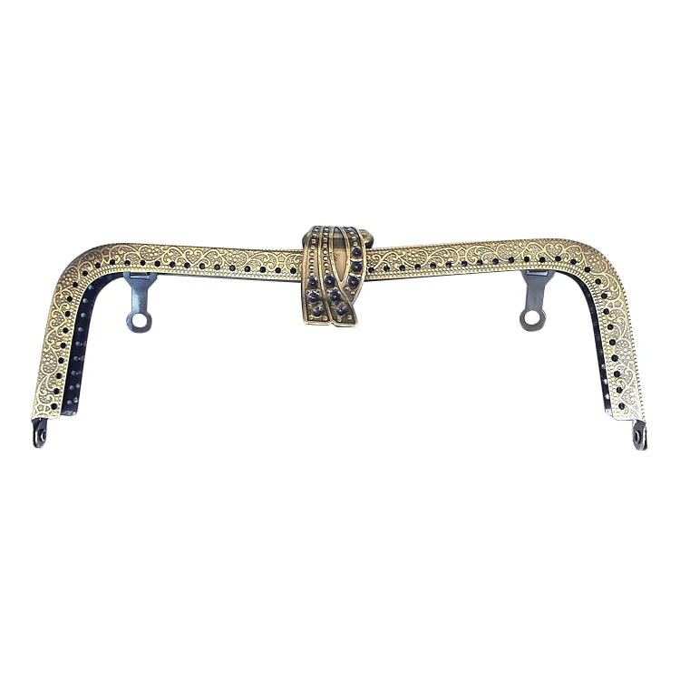 3 шт./лот 20 см М винтажная металлическая рамка для кошелька Золотая античная