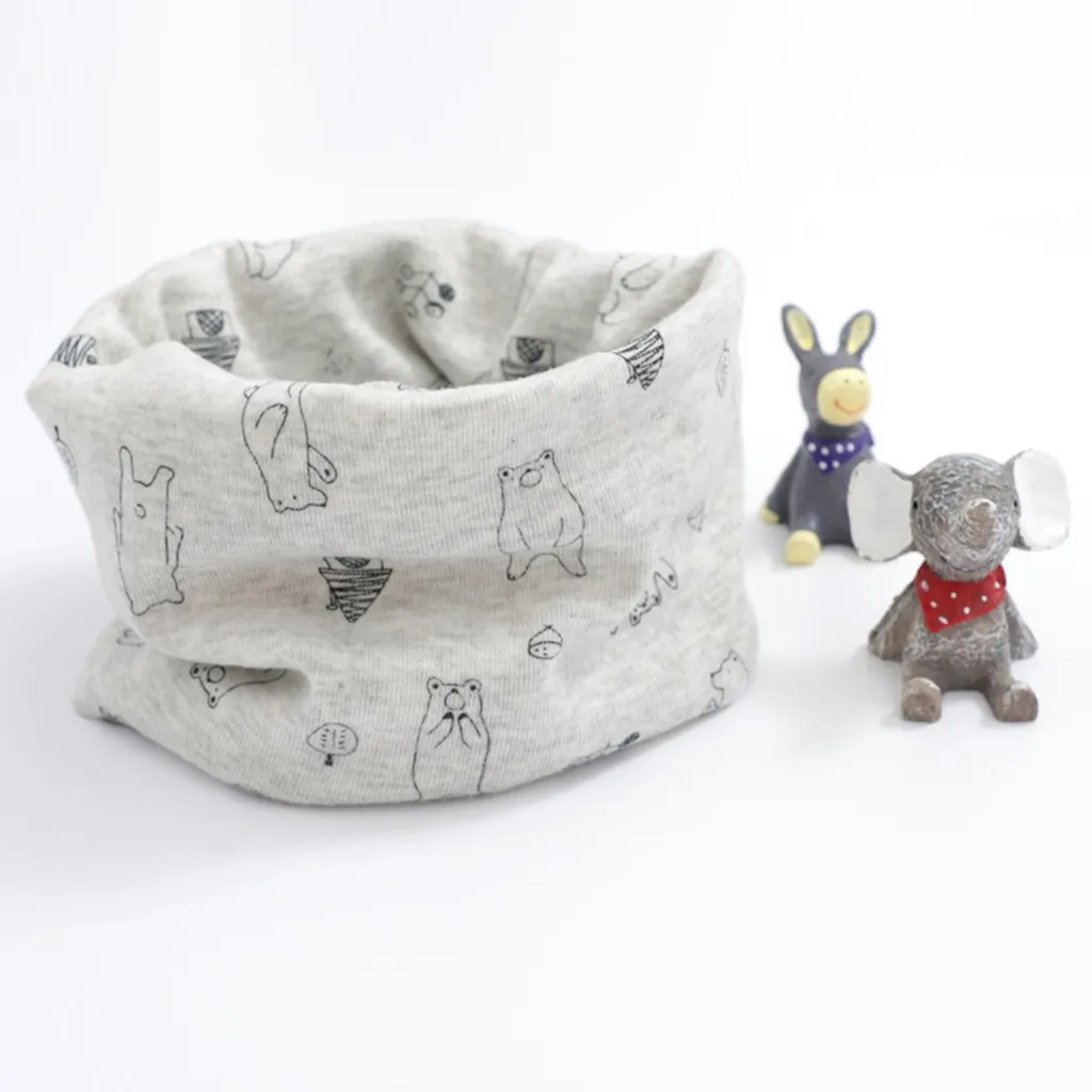 2019 многоцветный Детский Теплый хлопковый шарф шаль Осень зима Круглый шейный