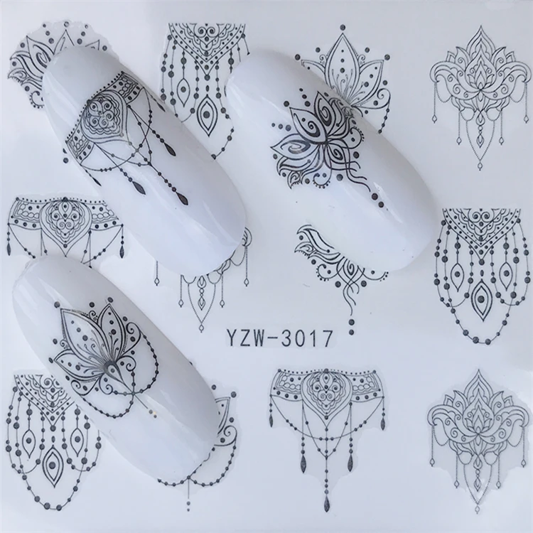 3017 Наклейка s на ногти наклейка арт-деко самоклеящаяся DIY Аппликация навыки Лавандовые цветы животные Маникюр Искусство Наклейка - Цвет: 3017
