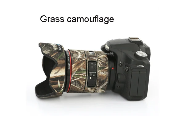 Grass Camouflage Линзы rolanpro камуфляж пальто дождевик для Canon EF 24-105 мм f4 L IS II USM объектив защитный рукав пистолеты защитный чехол - Цвет: Grass Camouflage