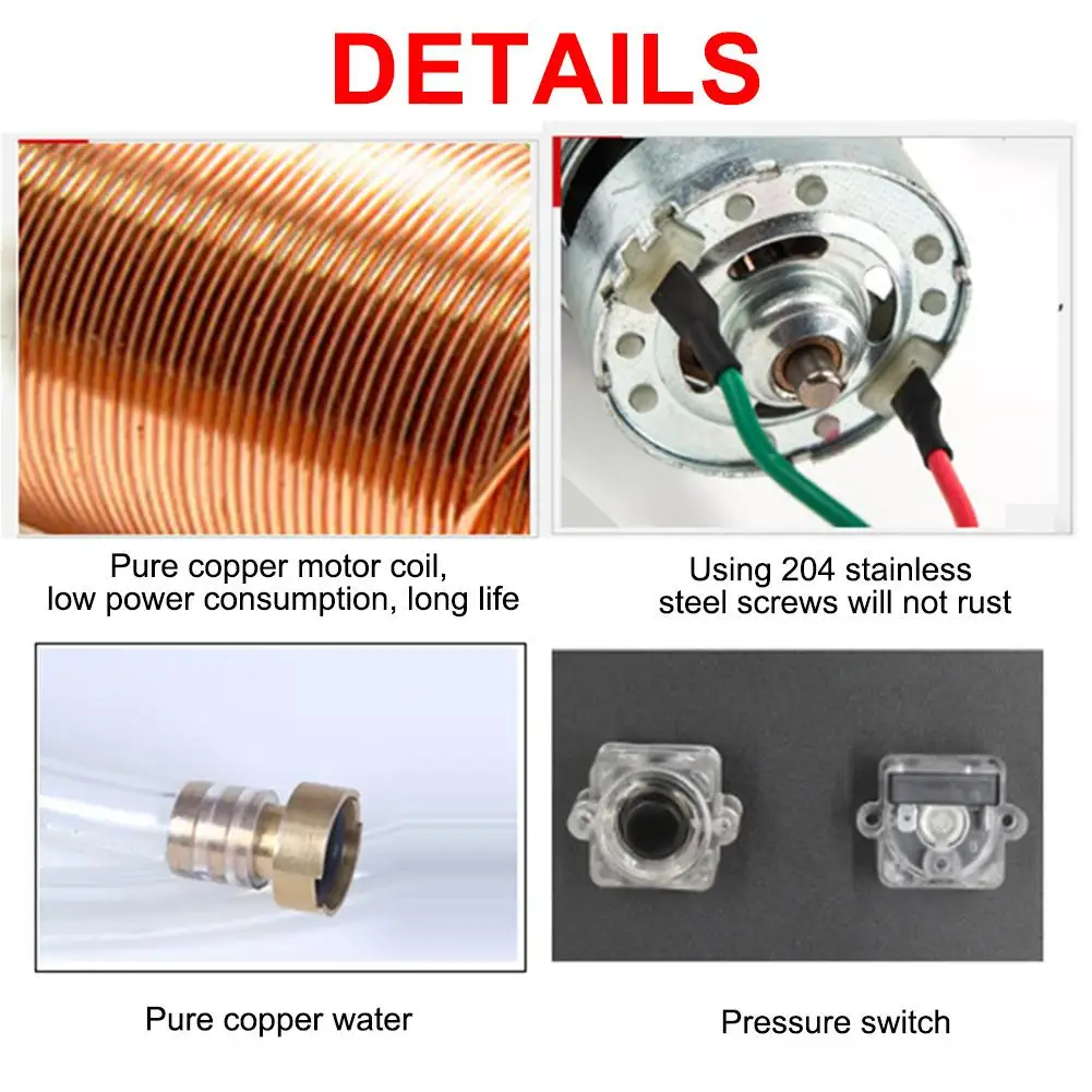 Цена Электрическая Мойка высокого напряжения 12 В, портативная автомобильная мойка высокого давления, спрей-очиститель для автомобиля