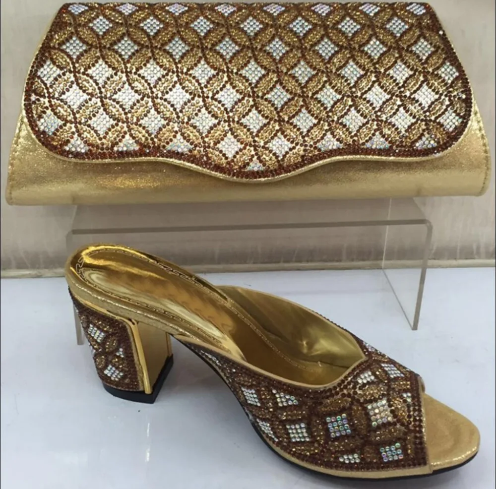 Orange цвет итальянский соответствия обуви с соответствующими мешок для свадьбы