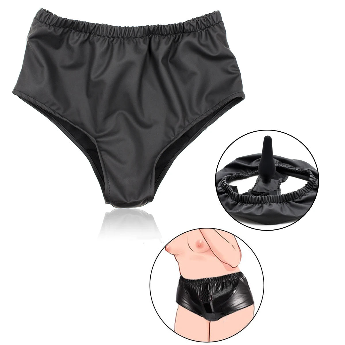 Leather Chastity Belt Pants Underwear Panties With Silicone Anal Butt Plug Bdsm Restraint Clothes Adult Games Cosplay Sex Toy L1 | Красота и