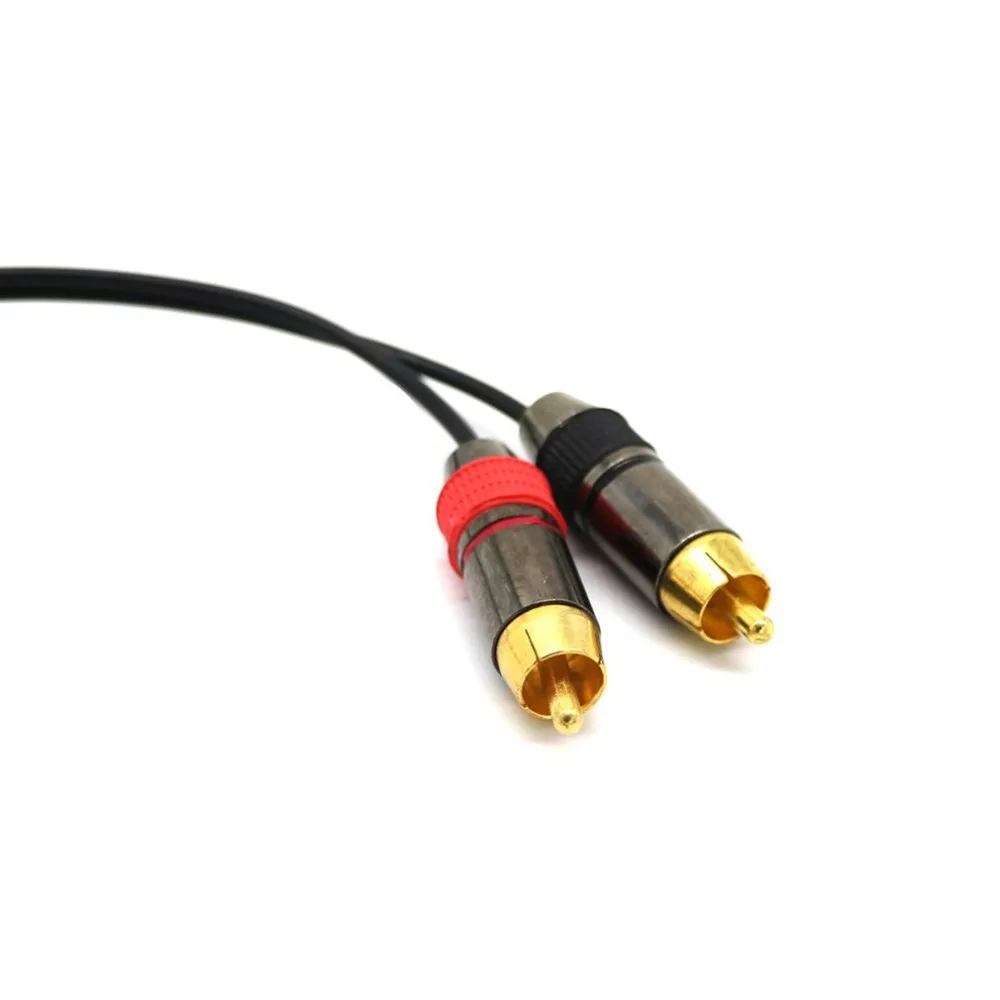 Чистое золото 3 5 стерео разъем к 2 Phono RCA адаптер гнезд кабель Женский 2rca 0.2mi аудио