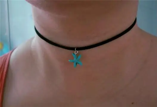 Xl 087 2019 хит Готический бархат черные короткие ожерелья Морская звезда зеленый
