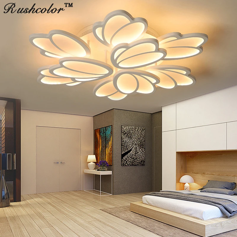 Современная люстра светодиодная белая освещение для гостиной спальни столовой