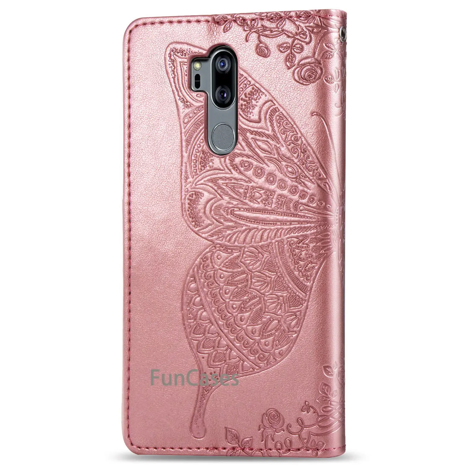 Кожаный чехол с бабочкой для LG G7 ThinQ раскладной держателем карты кобура магнитное
