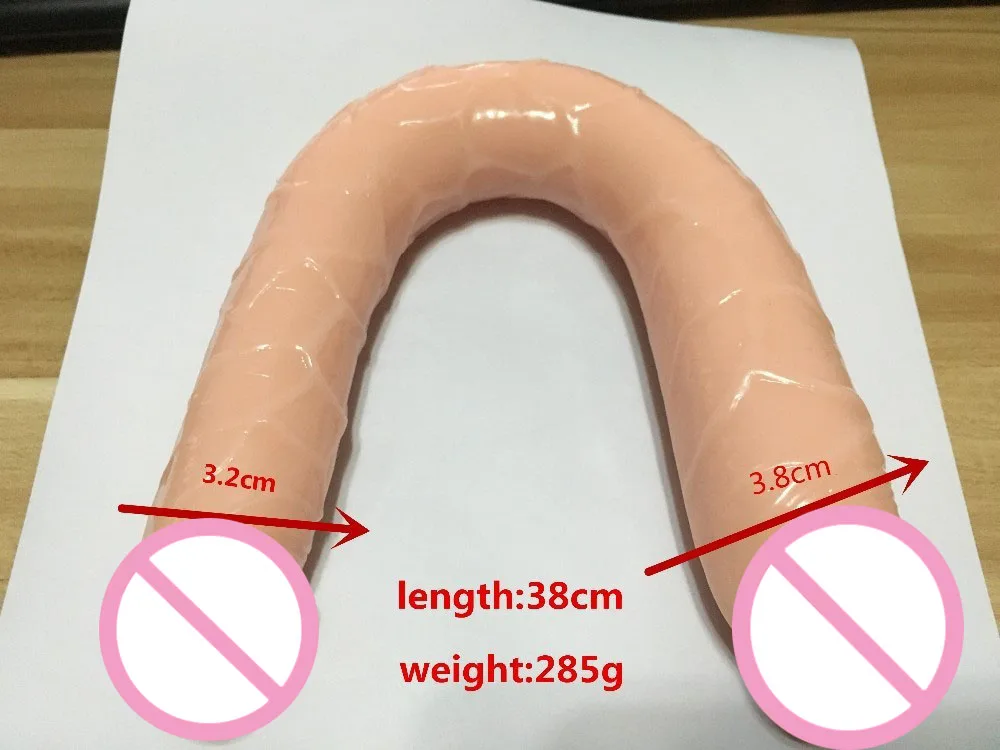 Новый U Стиль Мягкий силиконовый двойной фаллоимитатор реалистичный для